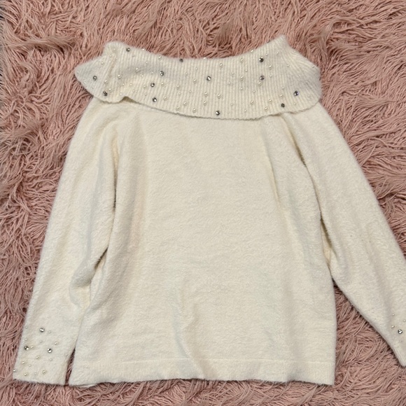 Soft Surroundings Ivory Cowl Neck Sweater - Picture 11 of 13